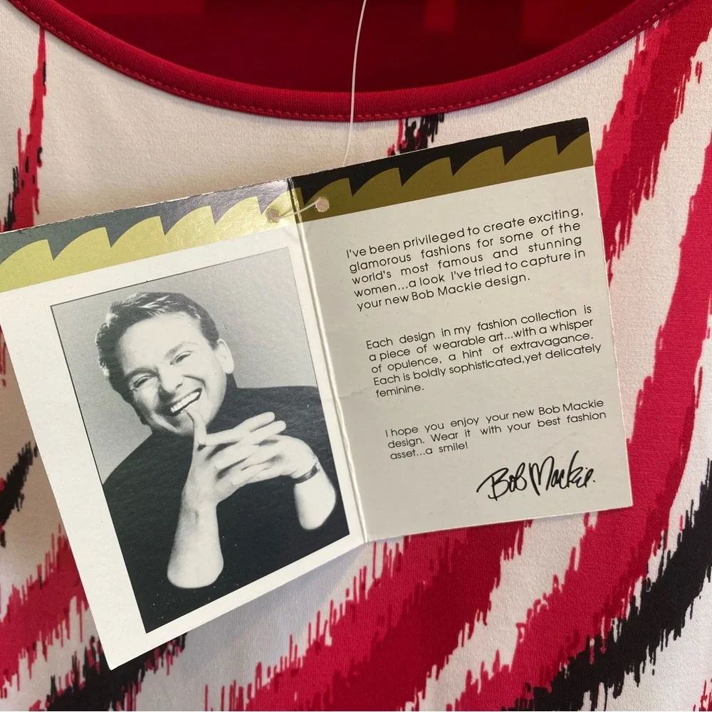 Bob Mackie Wearable Art NWT Red Sleeveless Blouse Medium - Picture 9 of 12